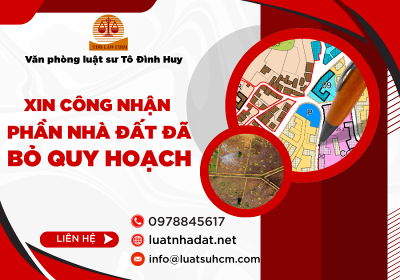 Xin công nhận phần nhà đất đã bỏ quy hoạch