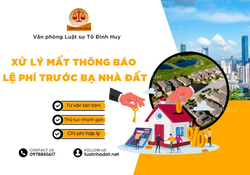 Xử lý mất Thông báo lệ phí trước bạ nhà đất