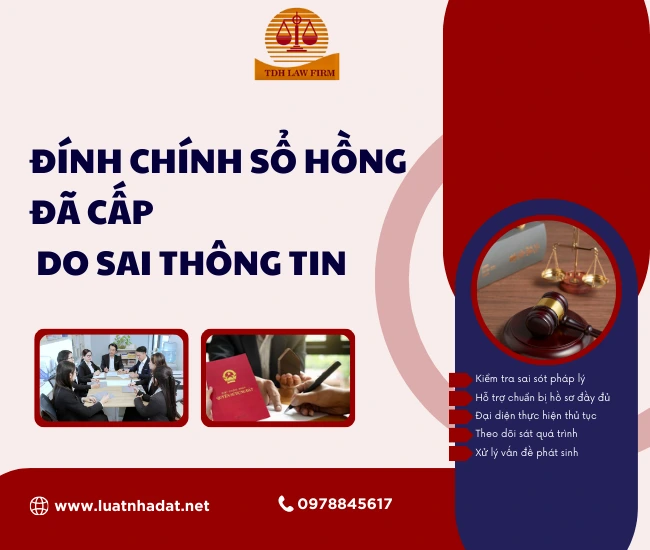 Dịch vụ đính chính sổ hồng cấp do các sai sót thông tin