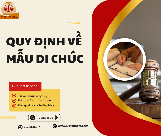 Mẫu di chúc và các quy định liên quan