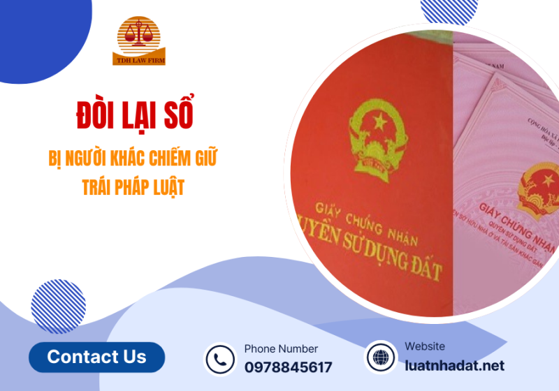 Đòi lại sổ bị người khác chiếm giữ trái pháp luật