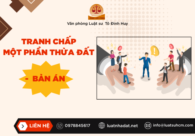 Tranh chấp một phần thửa đất - bản án