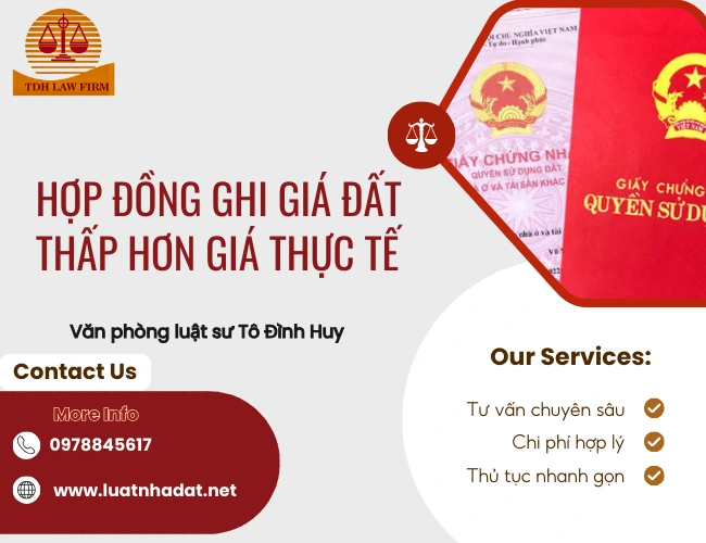 Mua bán nhà đất ghi giá trong hợp đồng thấp hơn giá thực tế, hậu quả pháp lý?