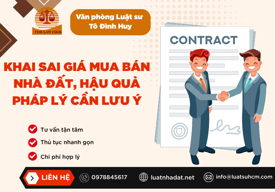 Khai sai giá mua bán nhà đất, hậu quả pháp lý cần lưu ý