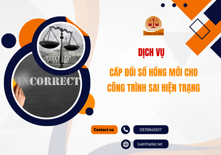 dịch vụ cấp đổi sổ hồng mới cho công trình sai hiện trạng