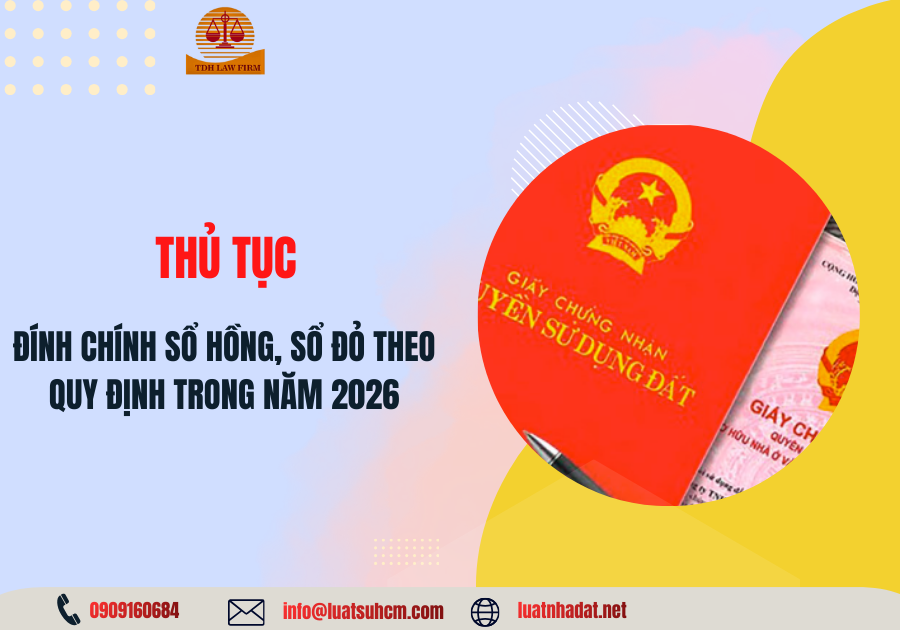 Thủ tục đính chính sổ hồng, sổ đỏ theo quy định trong năm 2026